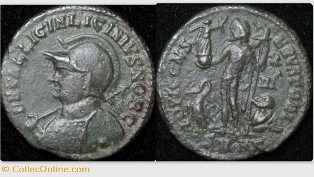 LICINIUS II AE Follis, RIC VII 49, Jupiter coin ancient b to roman republicain imperial licinius ii ae follis ric vii 49 jupiter