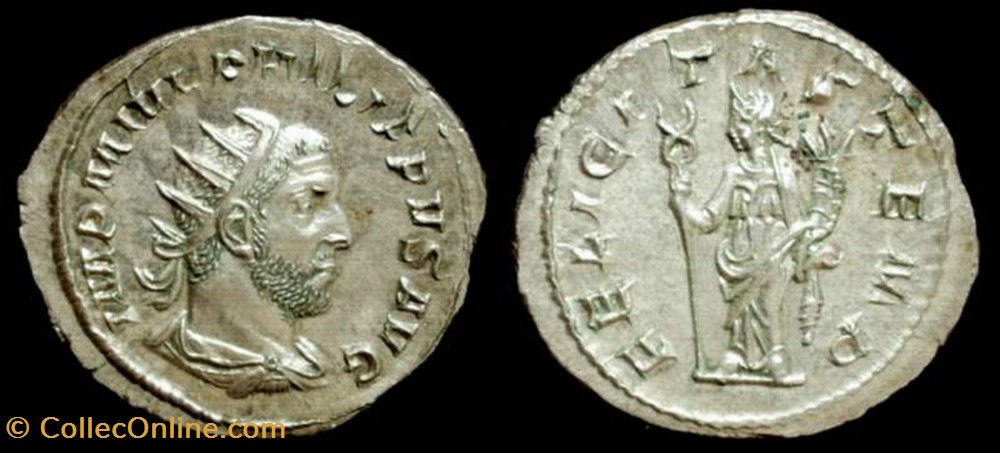 PHILIP I AR Antoninianus coin ancient b c roman republicain imperial philip i ar antoninianus