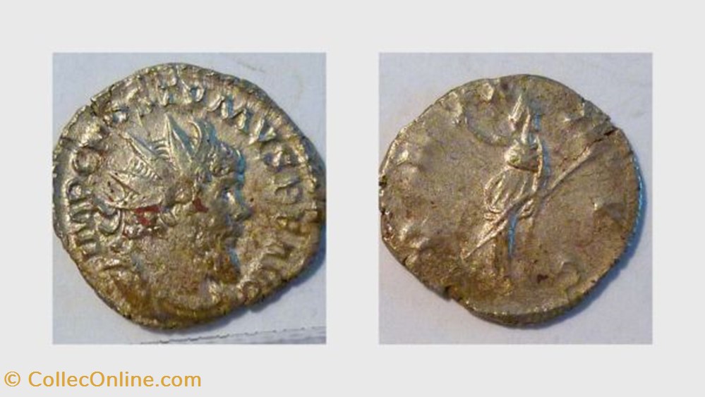 POSTUMUS Antoninianus, RIC 318, Pax coin ancient b roman republicain imperial postumus antoninianus ric 318 pax