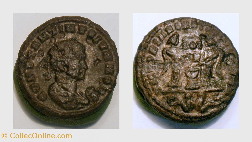 coin ancient to roman republicain imperial constantine ii ae3 ric vii lyons after 90 unlisted listed in bastien lyon ii no 28