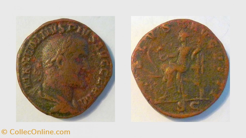 MAXIMINUS I Sestertius, RIC 85, Salus coin ancient b to roman republicain imperial maximinus i sestertius ric 85 salus