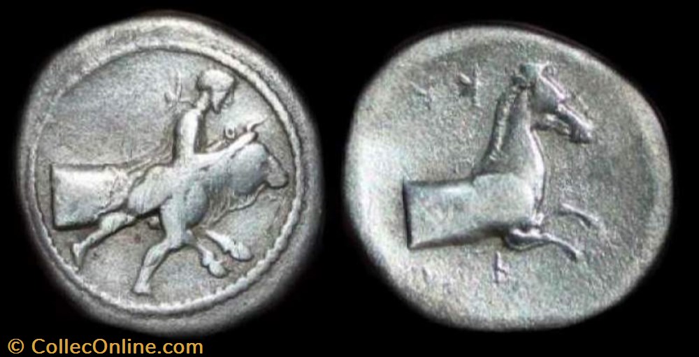 THESSALY, TRIKKA AR Hemidrachm coin ancient b to greek thessaly trikka ar hemidrachm