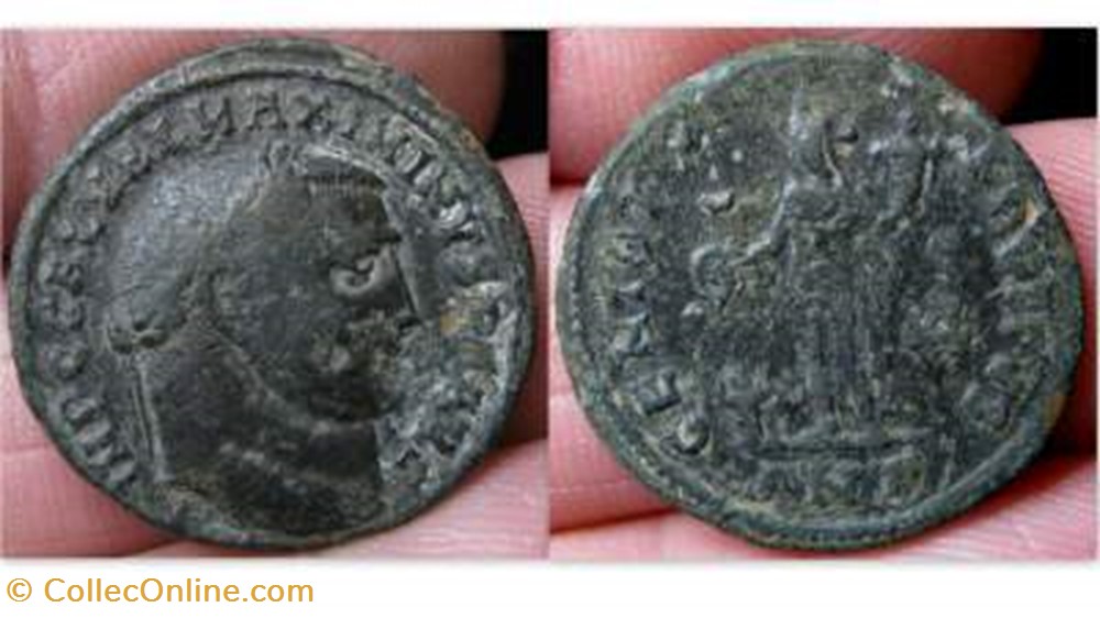 MAXIMINUS II AE Follis RIC VI 147c, Genius coin ancient b to roman republicain imperial maximinus ii ae follis ric vi 147c genius