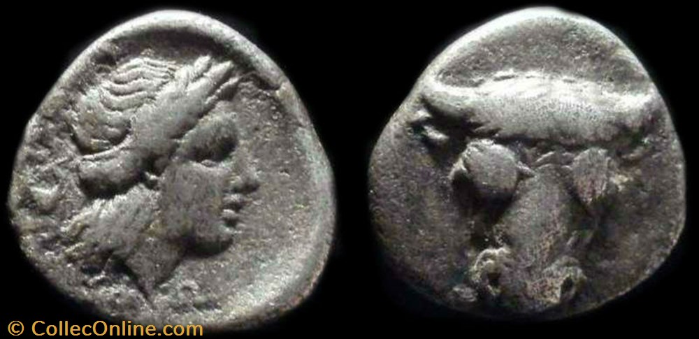 PHOKIS, FEDERAL COINAGE AR Triobol ancient to greek phokis federal coinage ar triobol