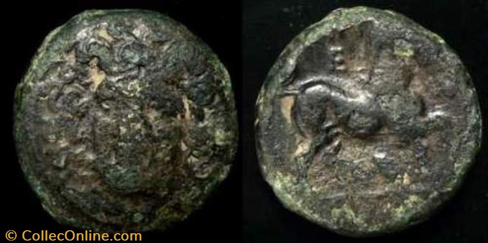 THESSALY, LARISSA AE 21 coin ancient b c to greek thessaly larissa ae 21