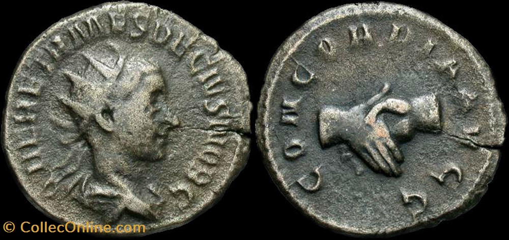 HERENNIUS ETRUSCUS AR Antoninianus coin ancient b roman republicain imperial herennius etruscus ar antoninianus