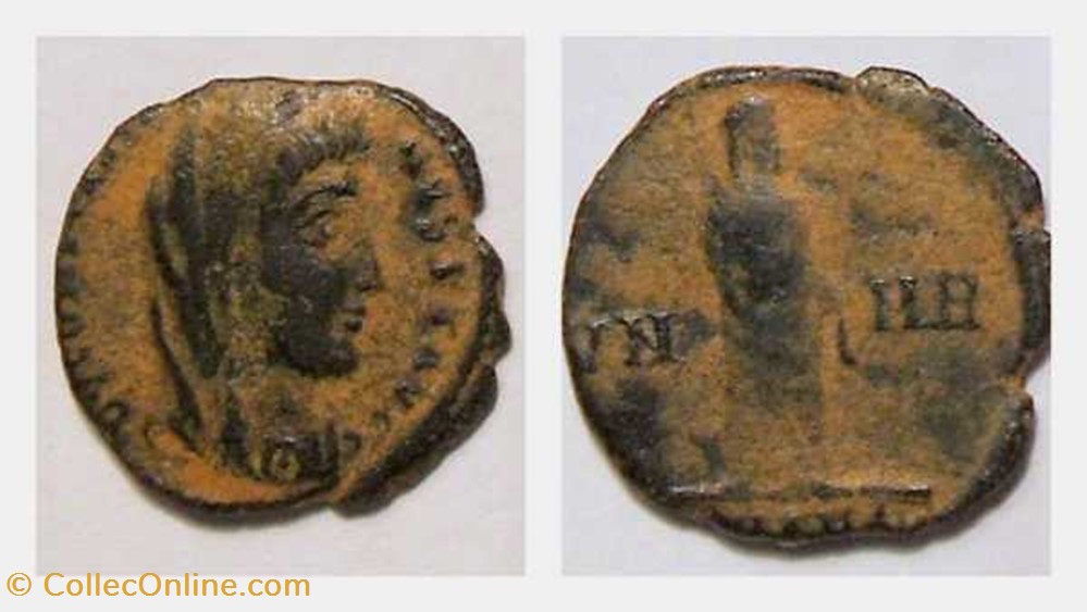 CONSTANTINE I AE4, RIC VIII 48, Togate & Veiled coin ancient b roman republicain imperial constantine i ae4 ric viii 48 togate veiled