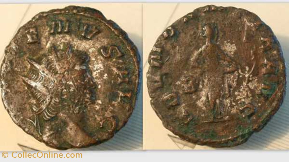 coin ancient roman republicain imperial gallienus antoninianus ric 157 abundantia