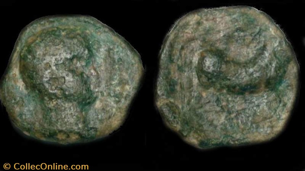 IBERIAN Æ Half Unit coin ancient c to greek iberian half unit