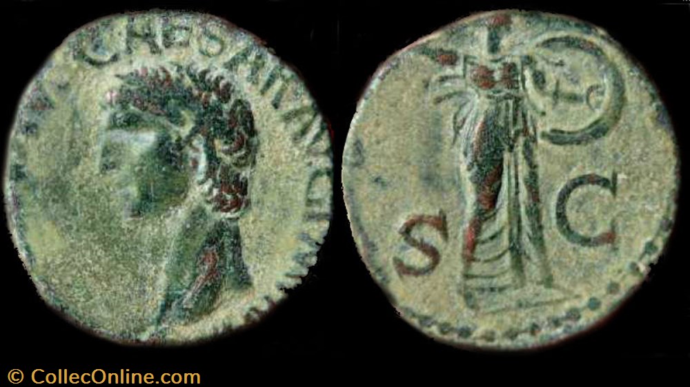 CLAUDIUS AE As coin ancient b to roman republicain imperial claudius ae as