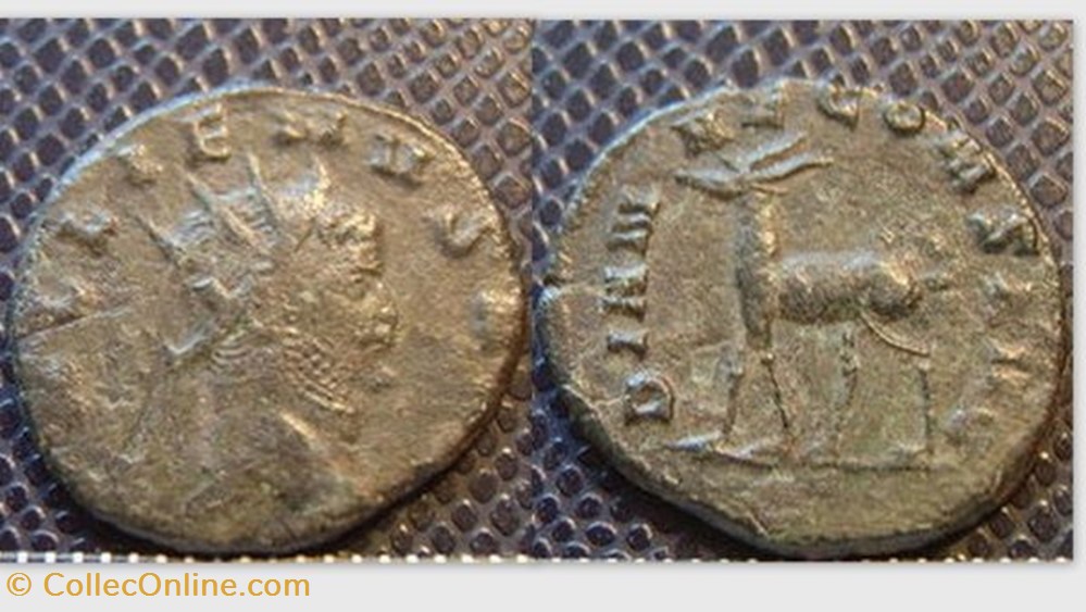 coin ancient b roman republicain imperial gallienus antoninianus ric 181 antelope