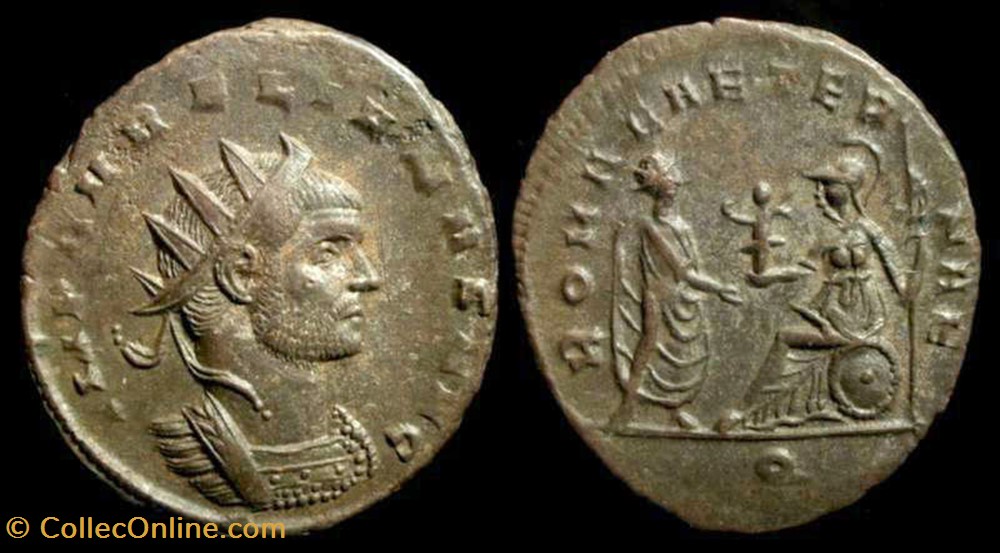 AURELIAN Pre-reform Antoninianus (AE20) coin ancient b c roman republicain imperial aurelian pre reform antoninianus ae20