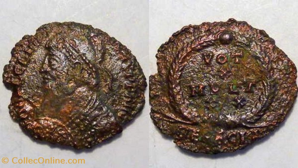 JULIAN II AE3, RIC 106, Vota coin ancient b to roman republicain imperial julian ii ae3 ric 106 vota