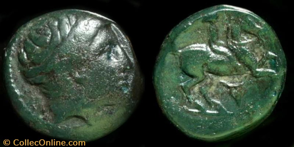 PHILIP II AE17 coin ancient b c to greek philip ii ae17