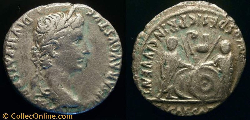 AUGUSTUS AR Denarius coin ancient b c to roman republicain imperial augustus ar denarius