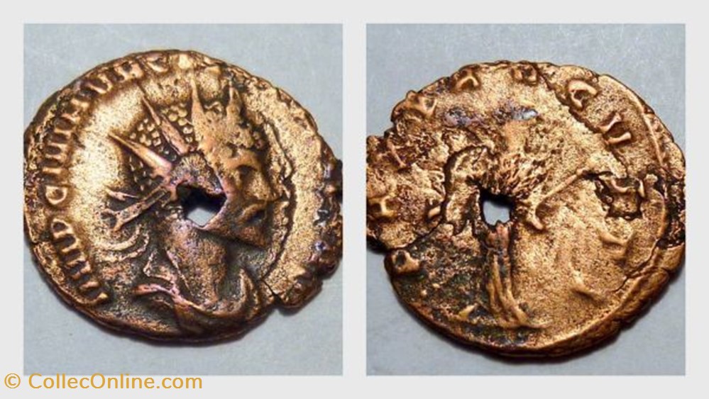 QUINTILLUS Antoninianus, RIC 26, Pax coin ancient b roman republicain imperial quintillus antoninianus ric 26 pax