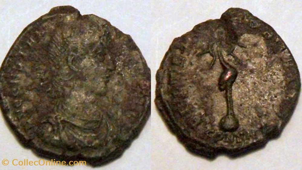 CONSTANTIUS II AE3 RIC VIII 93v, Phoenix coin ancient b to roman republicain imperial constantius ii ae3 ric viii 93v phoenix