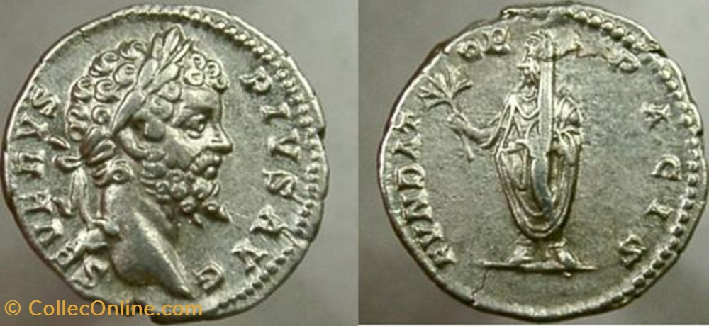 SEPTIMIUS SEVERUS Denarius, RIC 265, Severus in Toga coin ancient b roman republicain imperial septimius severus denarius ric 265 severus in toga