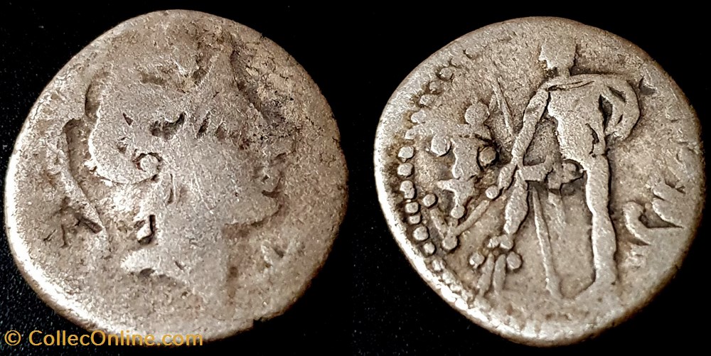 coin ancient to roman republicain imperial c poblicius malleolus ar denarius