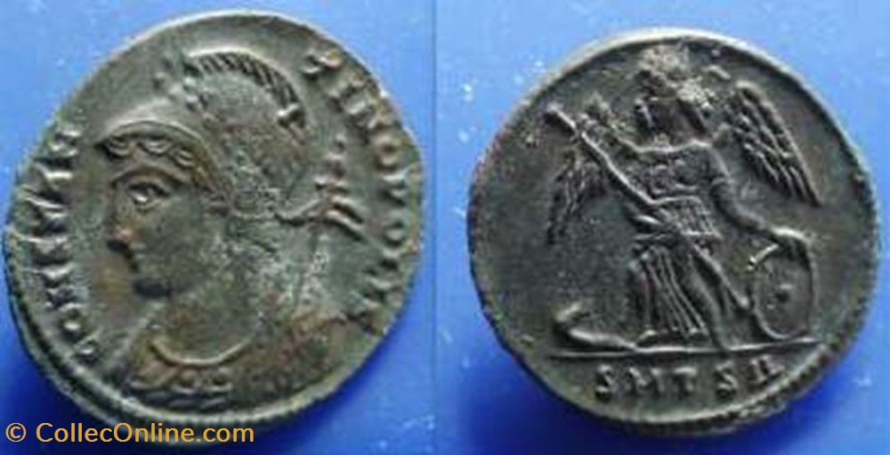 CONSTANTINOPOLIS COMMEMORATIVE AE3, RIC VII 188, Victory coin ancient b roman republicain imperial constantinopolis commemorative ae3 ric vii 188 victory