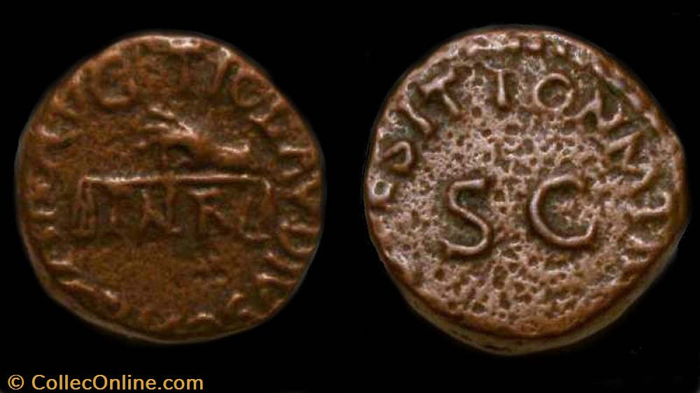 CLAUDIUS AE Quadrans coin ancient b to roman republicain imperial claudius ae quadrans