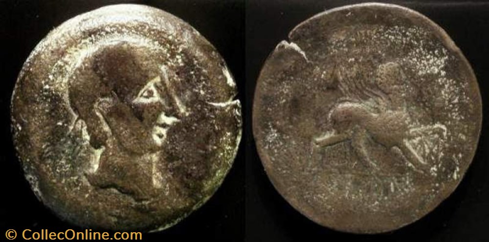 IBERIAN AE As coin ancient c to greek iberian ae as