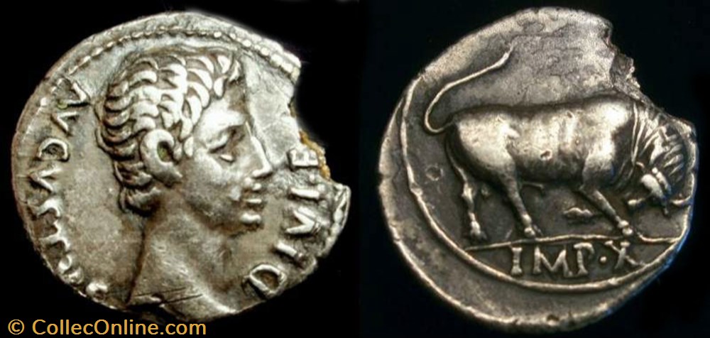AUGUSTUS AR Denarius coin ancient b c to roman republicain imperial augustus ar denarius