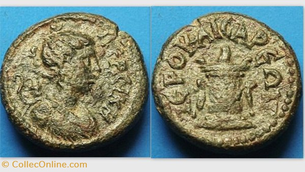 Hierocaesareia Civic Issue AE 15 BMC 7, Flaming Altar coin ancient to roman republicain imperial hierocaesareia civic issue ae 15 bmc 7 flaming altar