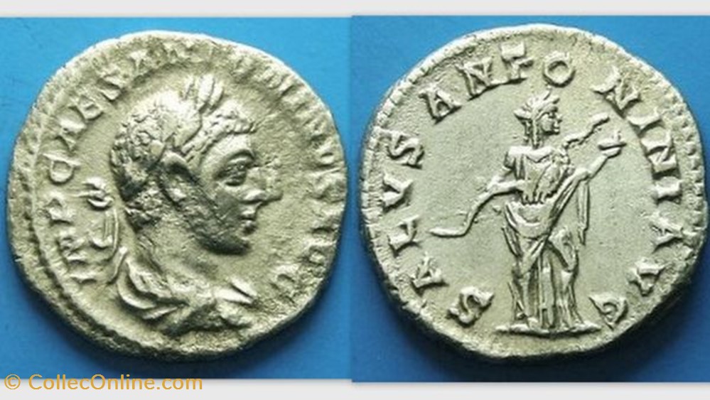 coin ancient to roman republicain imperial elagabalus denarius ric 137 salus