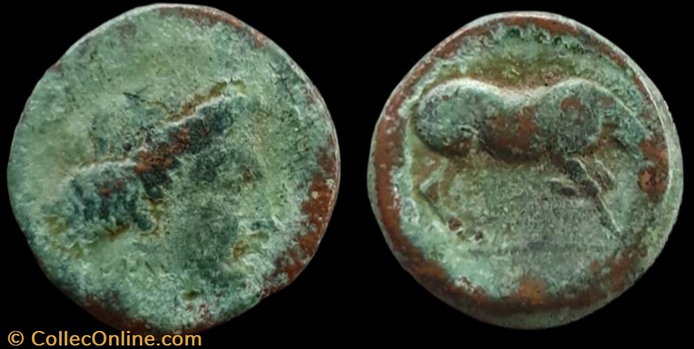 THESSALY, LARISSA AE16 coin ancient b c to greek thessaly larissa ae16
