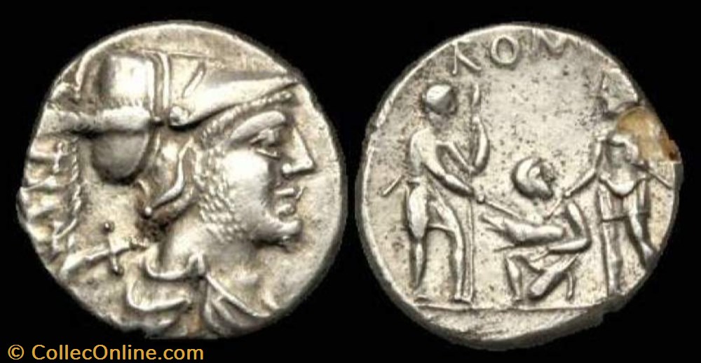 TI VETURIUS ROMAN REPUBLIC; GENS VETURIA AR Denarius coin ancient to republicain imperial ti veturius roman republic gens veturia ar denarius