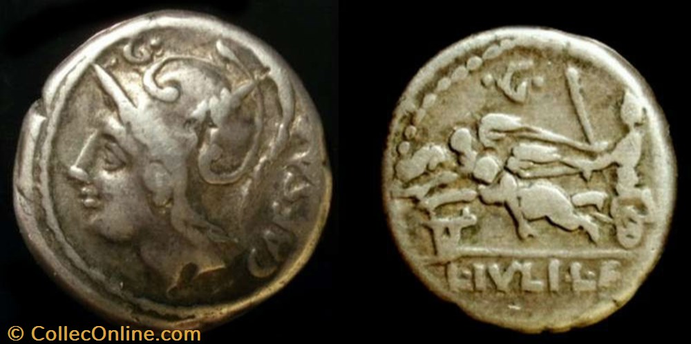 coin ancient to republicain imperial l julius caesar roman republic gens julia ar denarius