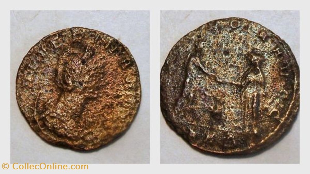 SEVERINA Antoninianus RIC 16, Aurelian and Severina coin ancient b roman republicain imperial severina antoninianus ric 16 aurelian and severina
