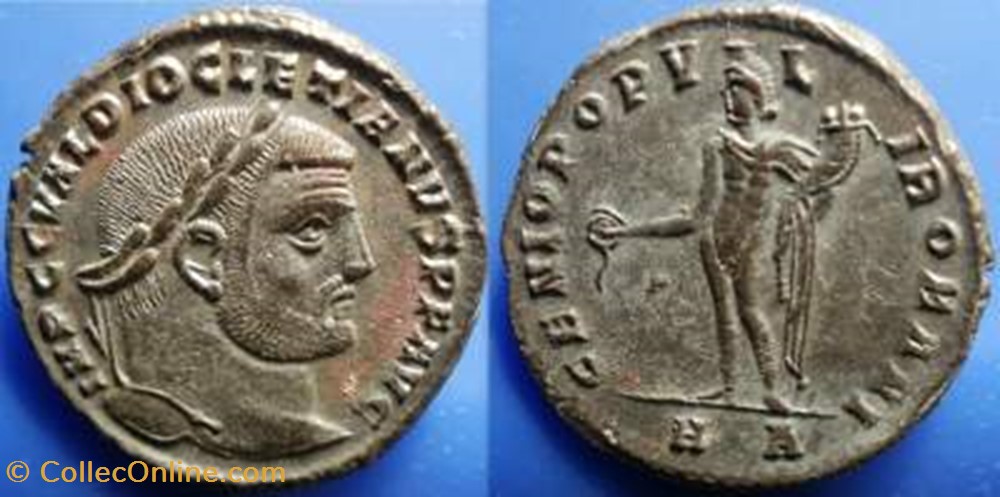 DIOCLETIAN AE27 Silvered Follis coin ancient b to roman republicain imperial diocletian ae27 silvered follis