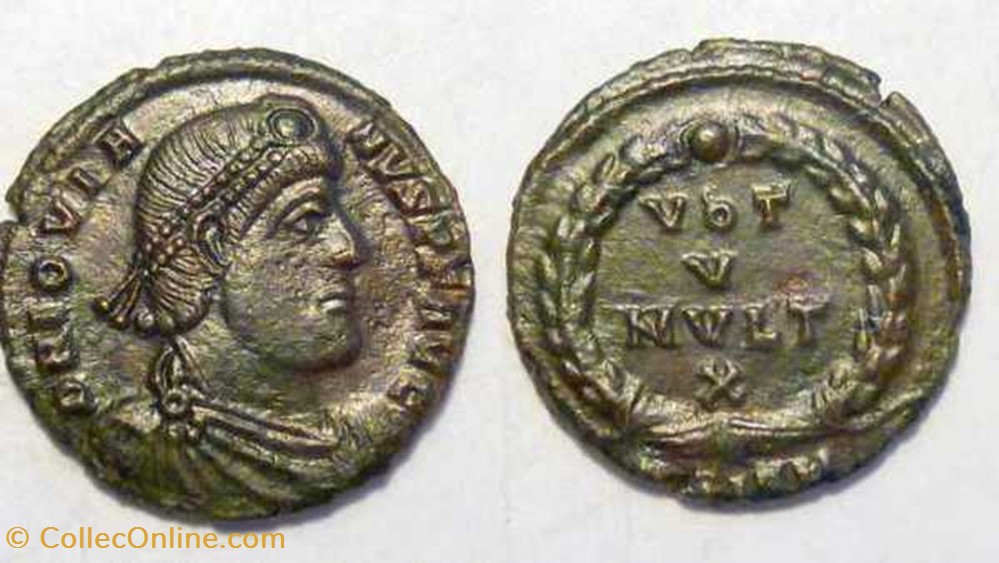 JOVIAN AE2/3 RIC 118b, Vota coin ancient to roman republicain imperial jovian ae2 3 ric 118b vota