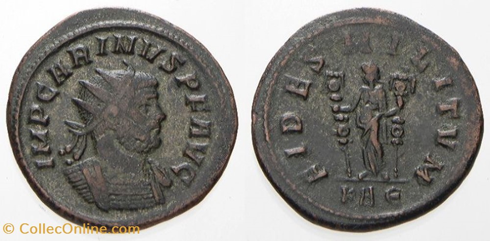 CARINUS Antoninianus, RIC 253c, Fides coin ancient b roman republicain imperial carinus antoninianus ric 253c fides
