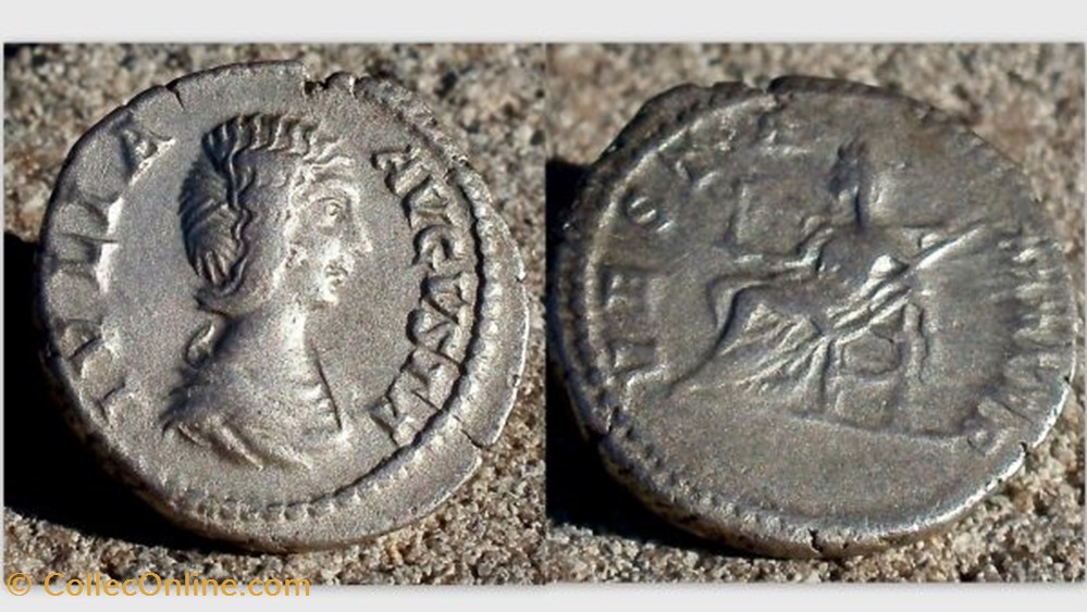 JULIA DOMNA Denarius RIC 583, Vesta coin ancient b to roman republicain imperial julia domna denarius ric 583 vesta