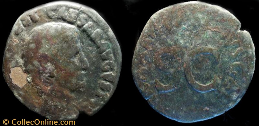 TIBERIUS AE As coin ancient c to roman republicain imperial tiberius ae as