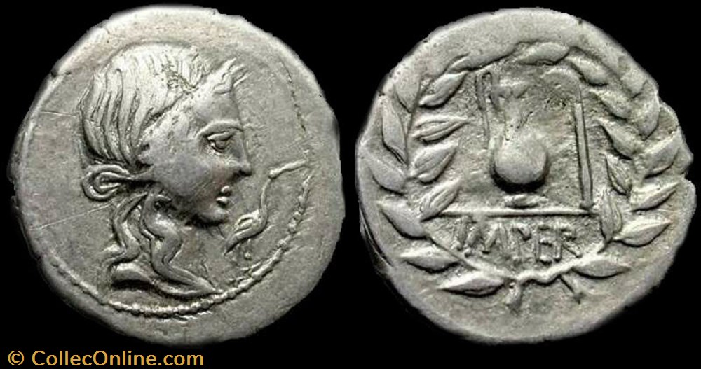 Q. CAECILIUS METELLUS PIUS ROMAN REPUBLIC; GENS CAECILIA AR Denarius coin ancient to republicain imperial q caecilius metellus pius roman republic gens caecilia ar denarius