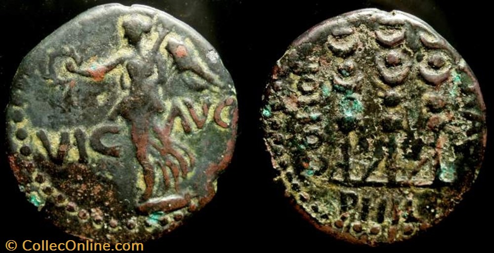 AUGUSTUS AE19 (Semis) coin ancient b c to roman republicain imperial augustus ae19 semis