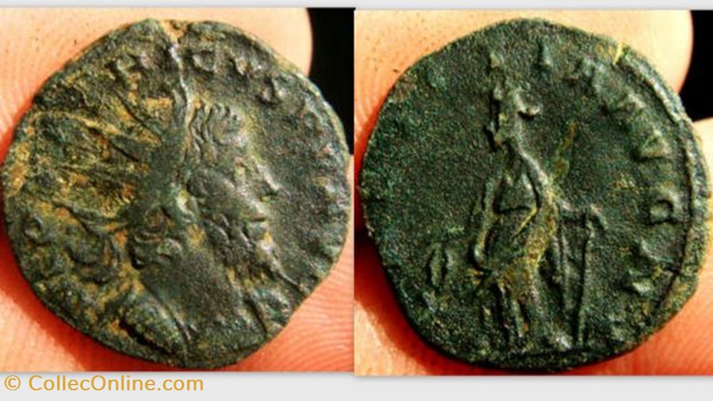 TETRICUS I Antoninianus RIC 90, Laetitia coin ancient b roman republicain imperial tetricus i antoninianus ric 90 laetitia