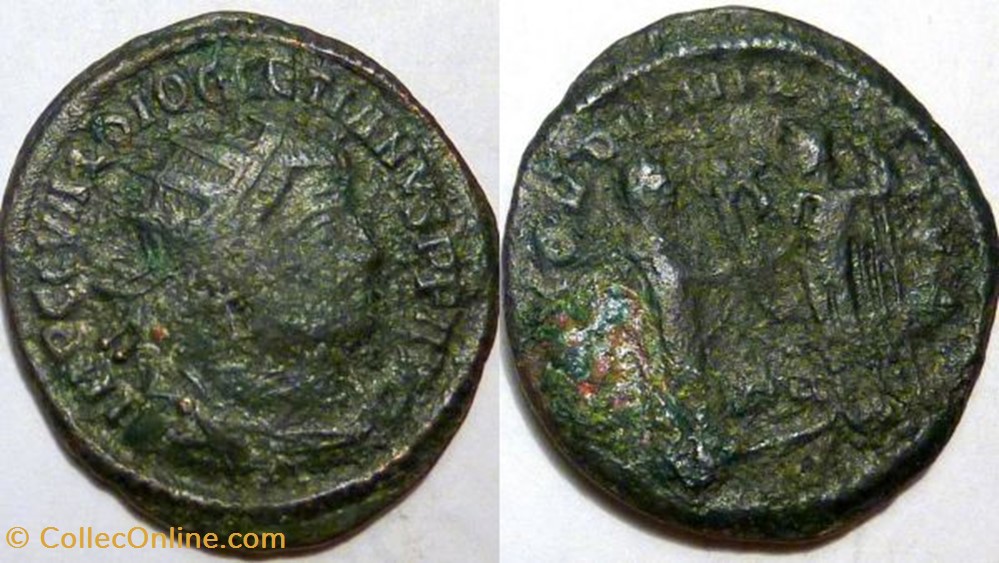 DIOCLETIAN AE 20 RIC VI 15a, Jupiter coin ancient b to roman republicain imperial diocletian ae 20 ric vi 15a jupiter