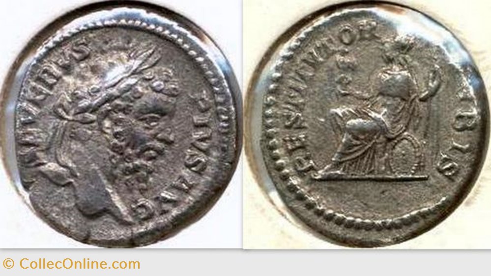 coin ancient b to roman republicain imperial septimius severus denarius ric 288 roma
