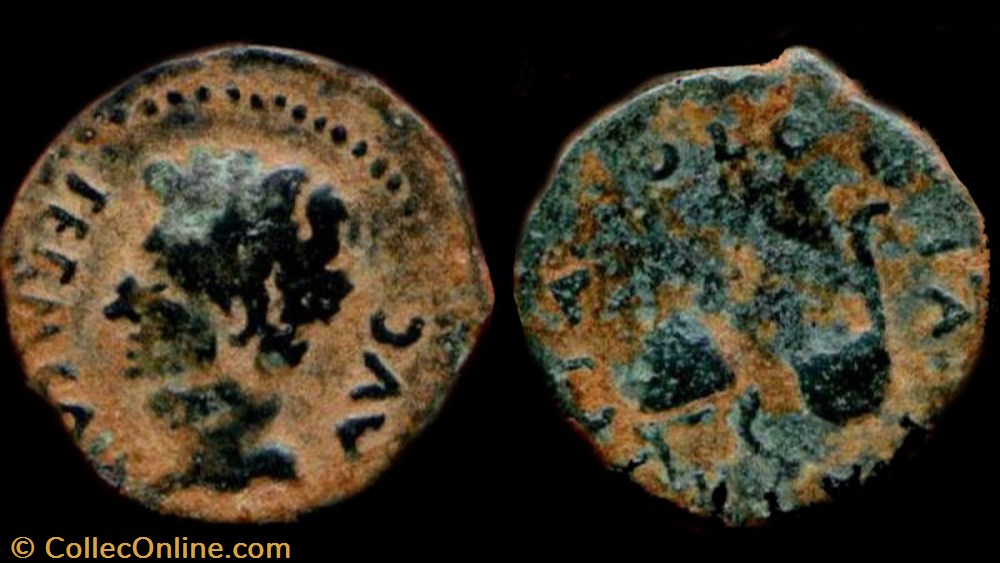 AUGUSTUS AE Semis coin ancient b c to roman republicain imperial augustus ae semis