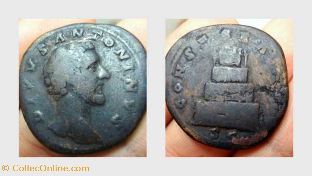 ANTONIUS PIUS Sestertius RIC 1266 (Marcus Aurelius), CONSECRATIO coin ancient b roman republicain imperial antonius pius sestertius ric 1266 marcus aurelius consecratio