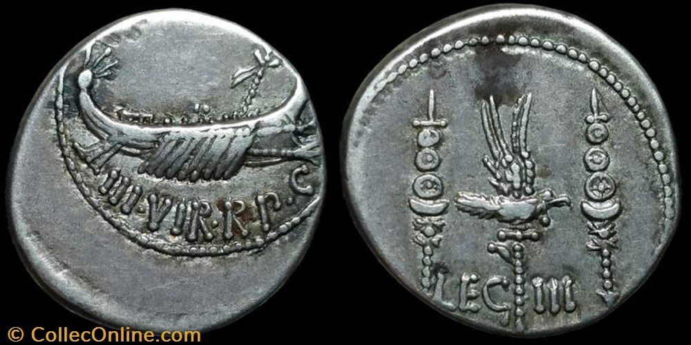 MARCUS ANTONIUS AR Denarius LEG III coin ancient b roman republicain imperial marcus antonius ar denarius leg iii