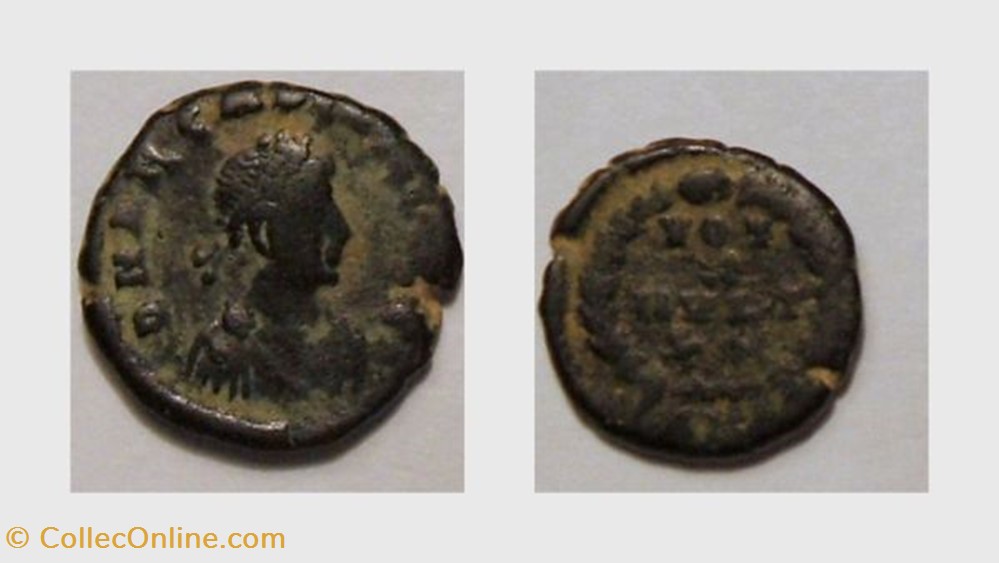 ARCADIUS AE4, RIC 65c, Vota coin ancient b to roman republicain imperial arcadius ae4 ric 65c vota