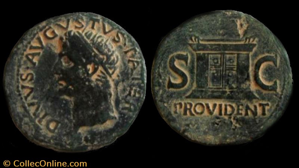 AUGUSTUS AE As coin ancient b c to roman republicain imperial augustus ae as