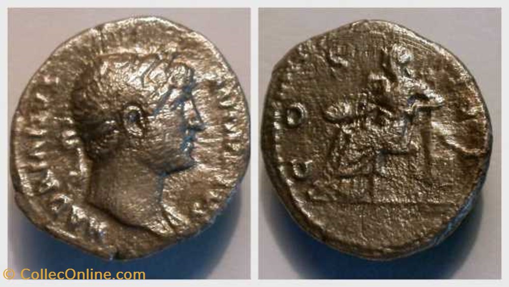 coin ancient b roman republicain imperial hadrian denarius ric 183 victory