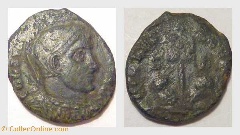 CONSTANTINE I AE3, RIC VII 75, Bound Captives coin ancient to roman republicain imperial constantine i ae3 ric vii 75 bound captives